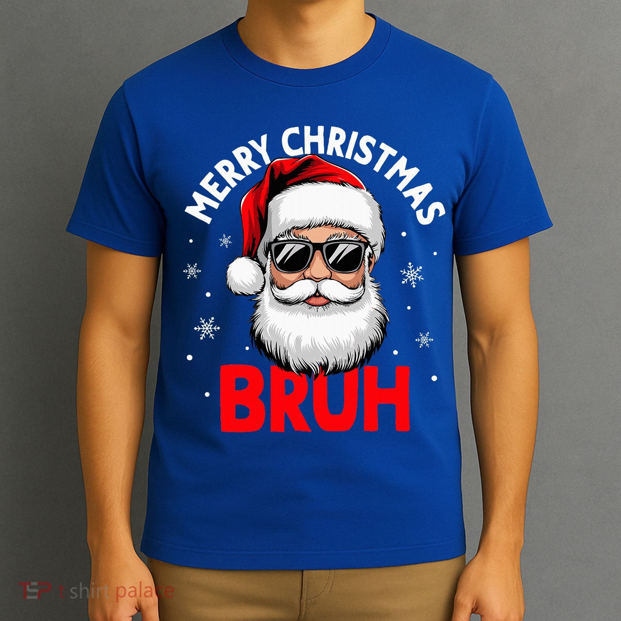 Merry Christmas Bruh Funny Santa Claus T-Shirt