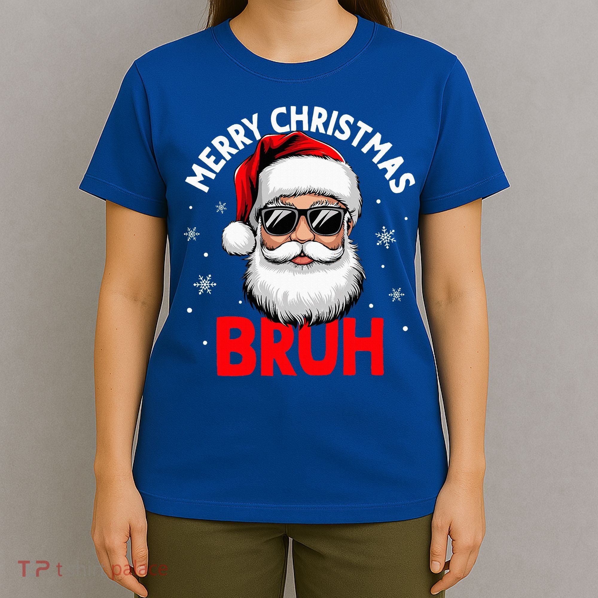 Merry Christmas Bruh Funny Santa Claus T-Shirt