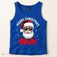Merry Christmas Bruh Funny Santa Claus Tank Top thumb 2