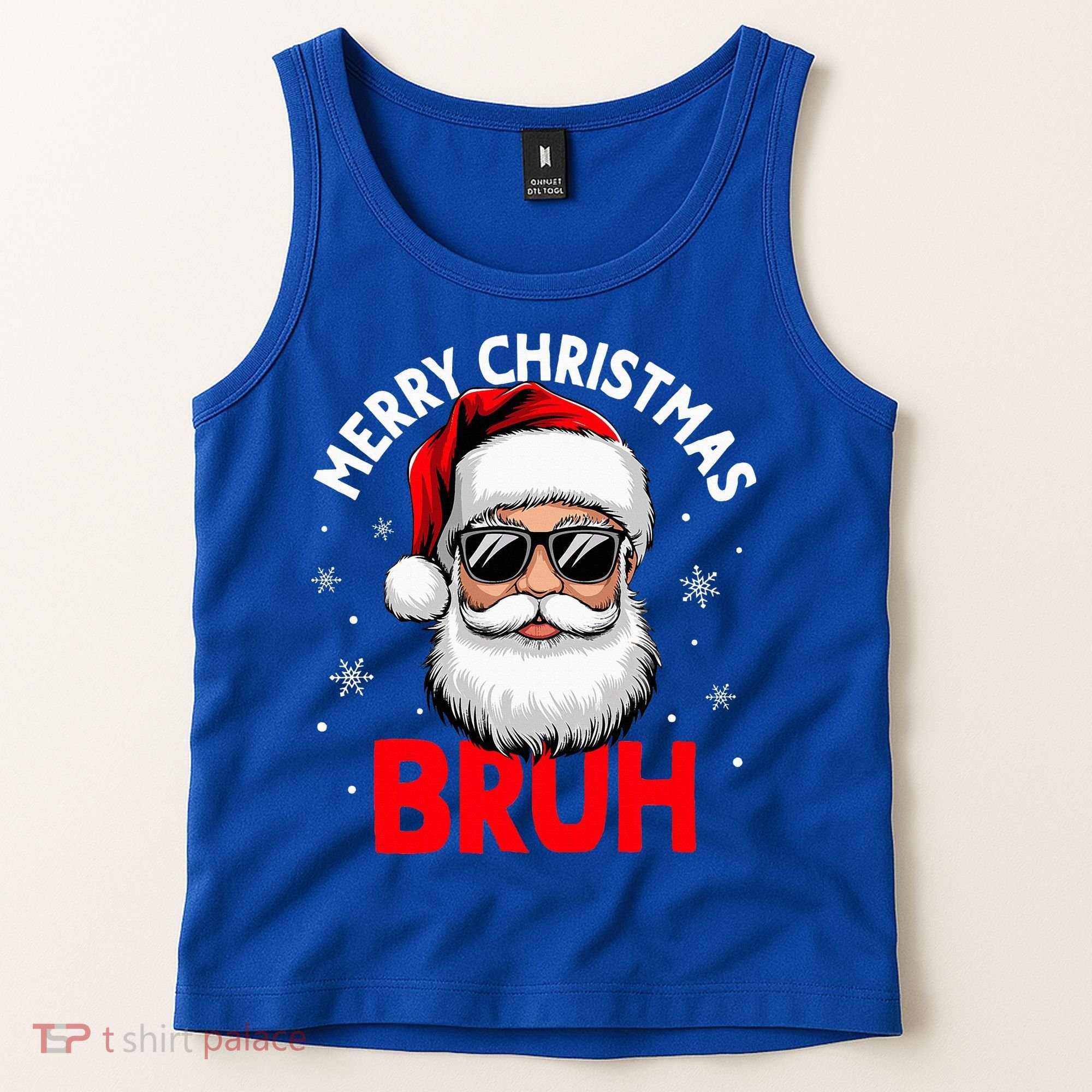 Merry Christmas Bruh Funny Santa Claus Tank Top