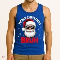 Merry Christmas Bruh Funny Santa Claus Tank Top thumb 3