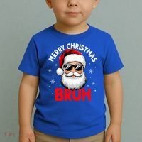 Merry Christmas Bruh Funny Santa Claus Toddler T-Shirt thumb 2