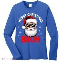Merry Christmas Bruh Funny Santa Claus Women's Long Sleeve Shirt thumb 0