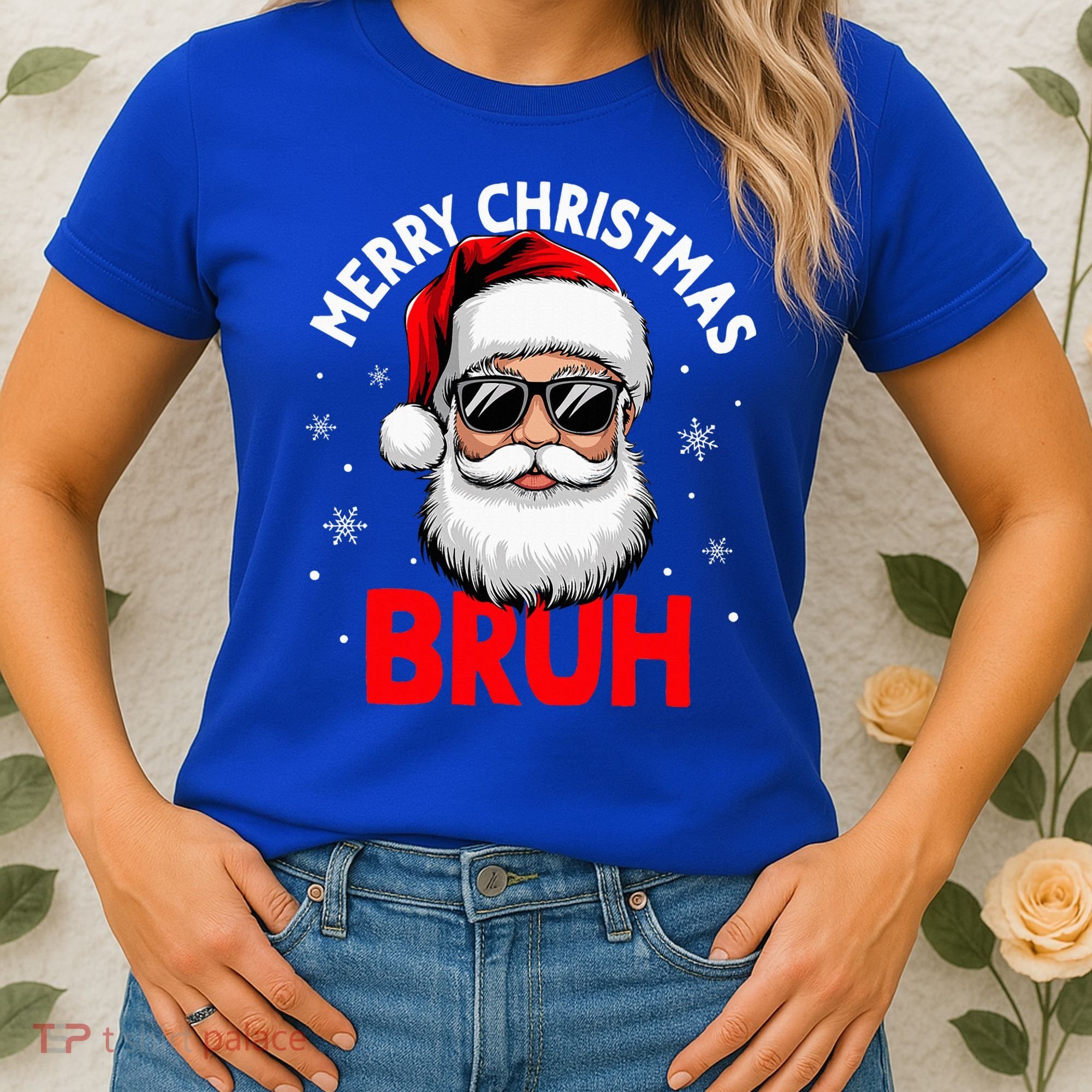 Merry Christmas Bruh Funny Santa Claus Women's T-Shirt