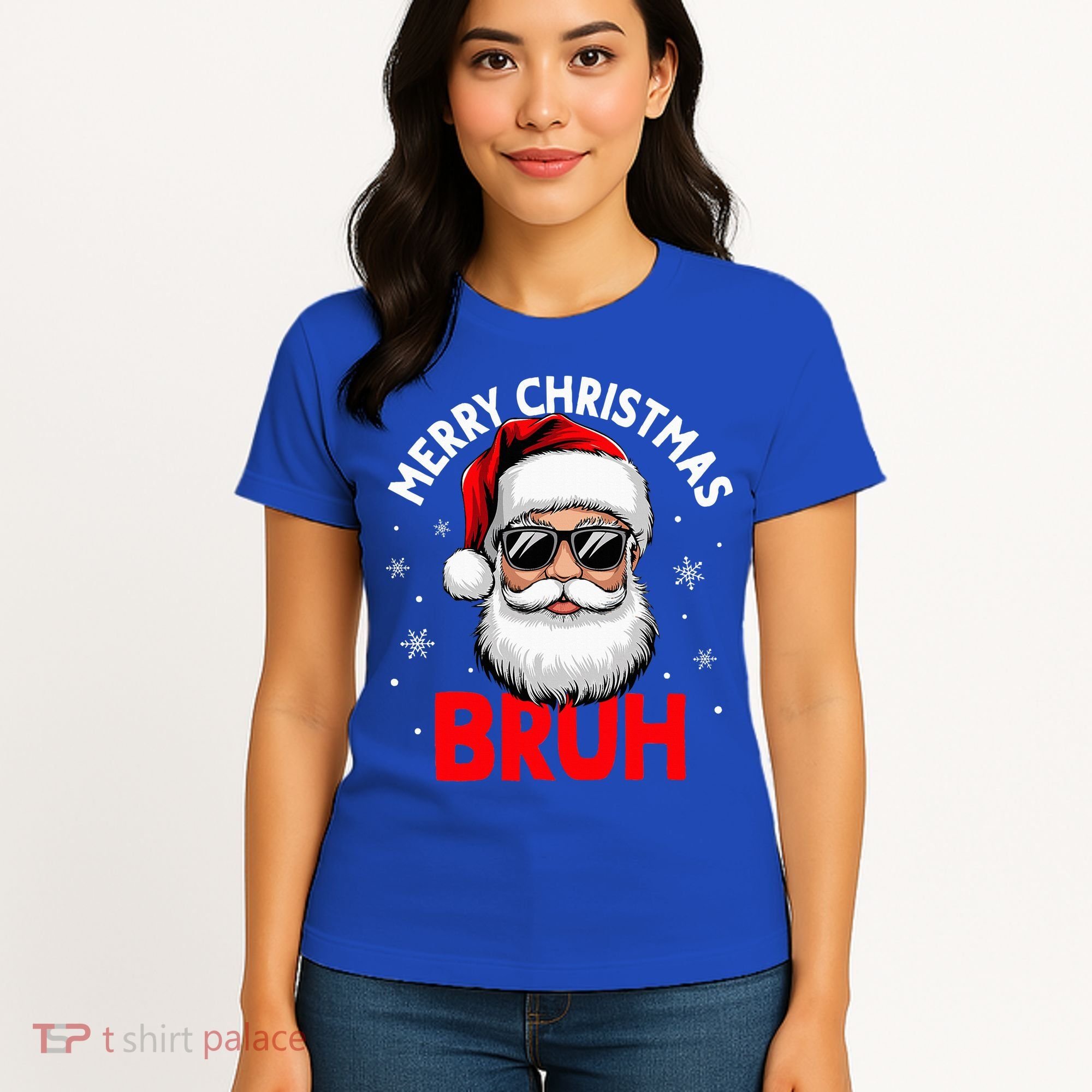 Merry Christmas Bruh Funny Santa Claus Women's T-Shirt