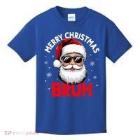 Merry Christmas Bruh Funny Santa Claus Kids T-Shirt thumb 0