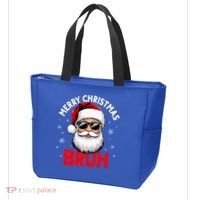 Merry Christmas Bruh Funny Santa Claus Tote Bag thumb 3