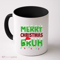Merry Christmas Bruh Holiday Festive Coffee Mug thumb 0