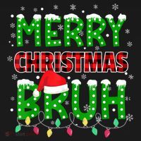 Merry Christmas Bruh Holiday Festive Women's Hoodie thumb 2