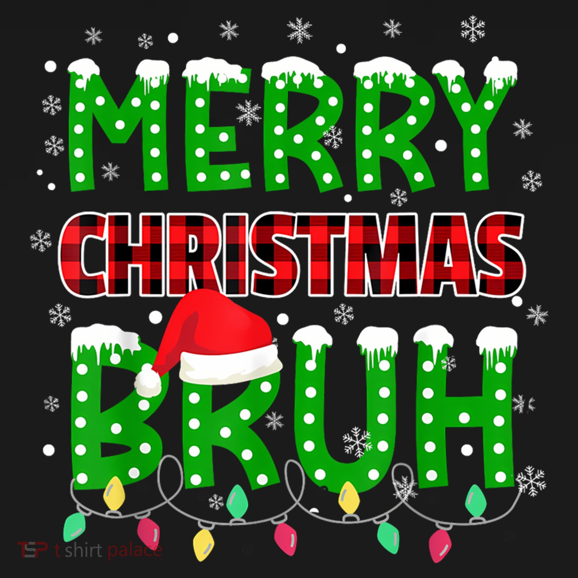Merry Christmas Bruh Holiday Festive Women's Hoodie
