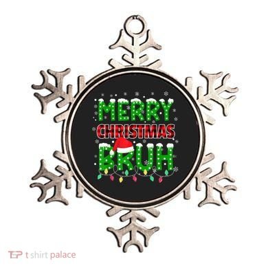 Merry Christmas Bruh Holiday Festive Ornament