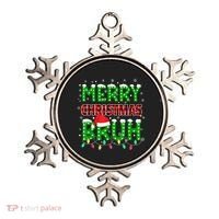 Merry Christmas Bruh Holiday Festive Ornament thumb 0