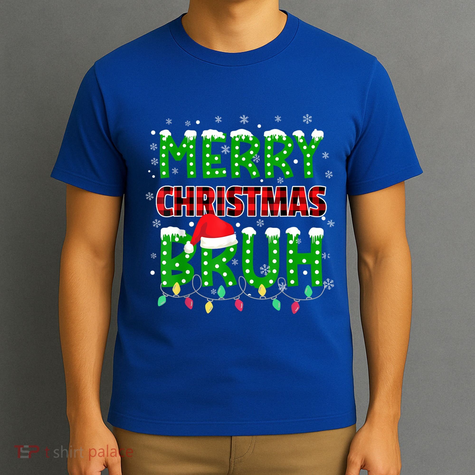 Merry Christmas Bruh Holiday Festive T-Shirt