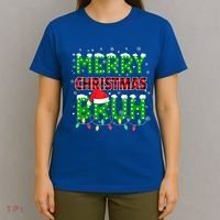 Merry Christmas Bruh Holiday Festive T-Shirt thumb 4