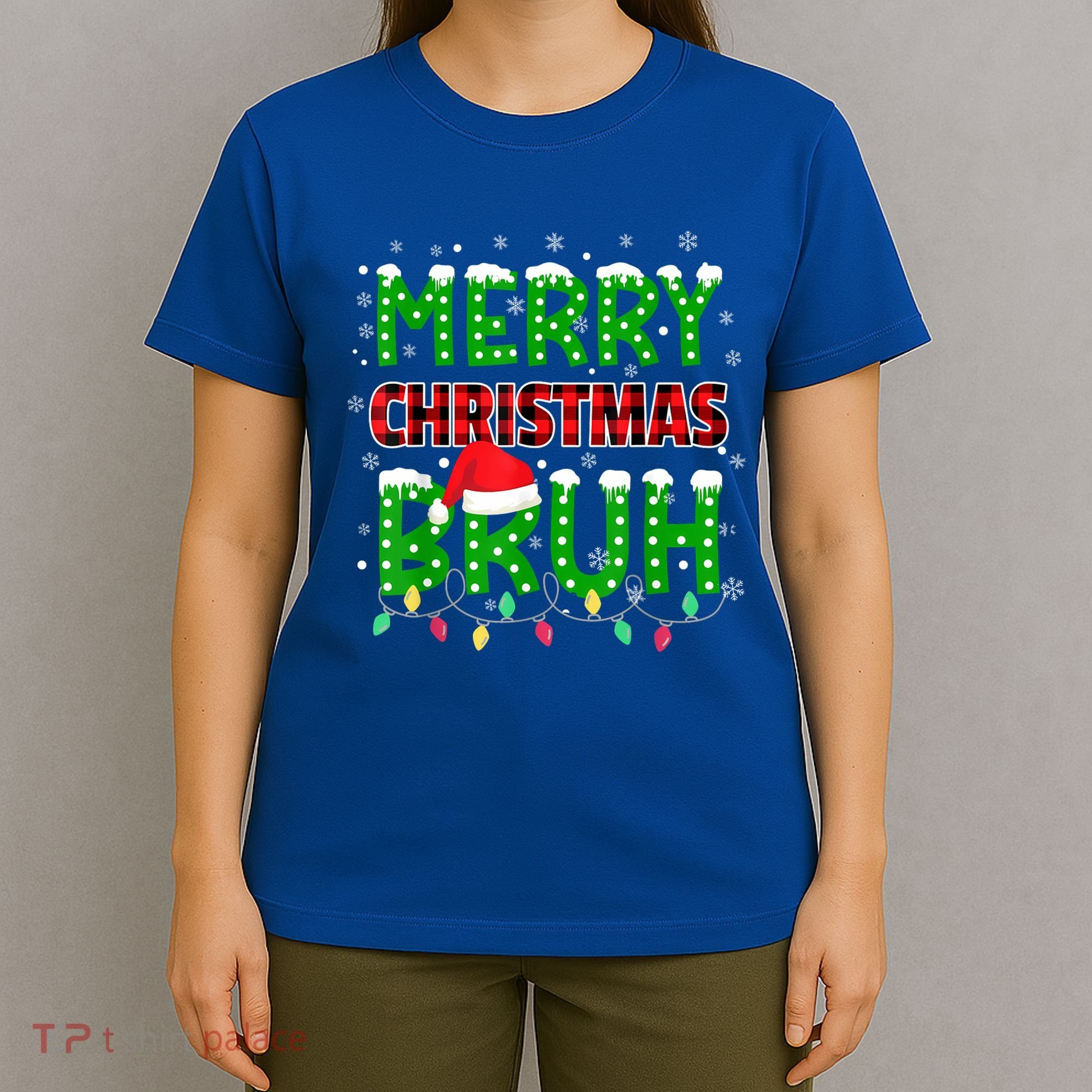 Merry Christmas Bruh Holiday Festive T-Shirt