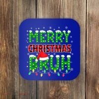 Merry Christmas Bruh Holiday Festive Coaster thumb 0