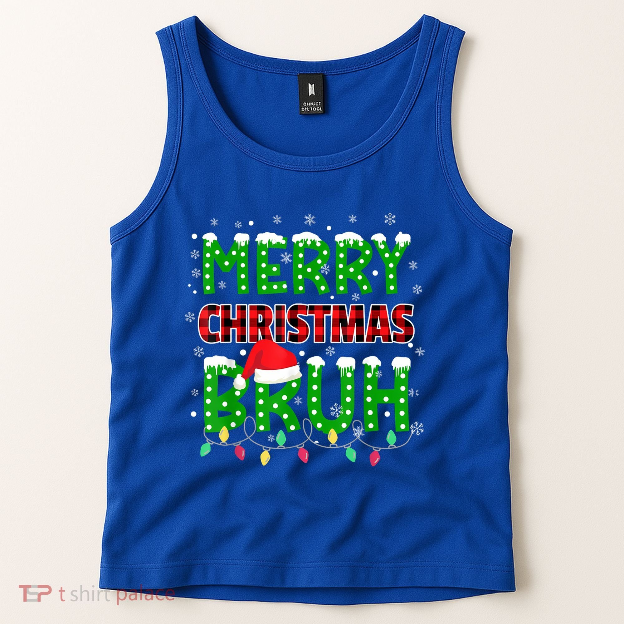 Merry Christmas Bruh Holiday Festive Tank Top