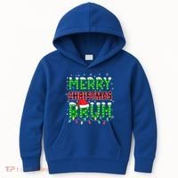 Merry Christmas Bruh Holiday Festive Kids Hoodie thumb 0