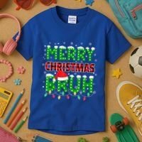 Merry Christmas Bruh Holiday Festive Kids T-Shirt thumb 3