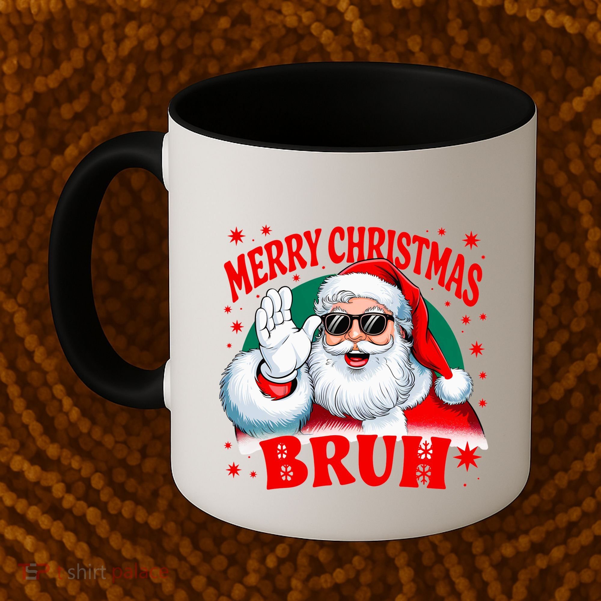 Merry Christmas Bruh Santa Claus Funny Coffee Mug