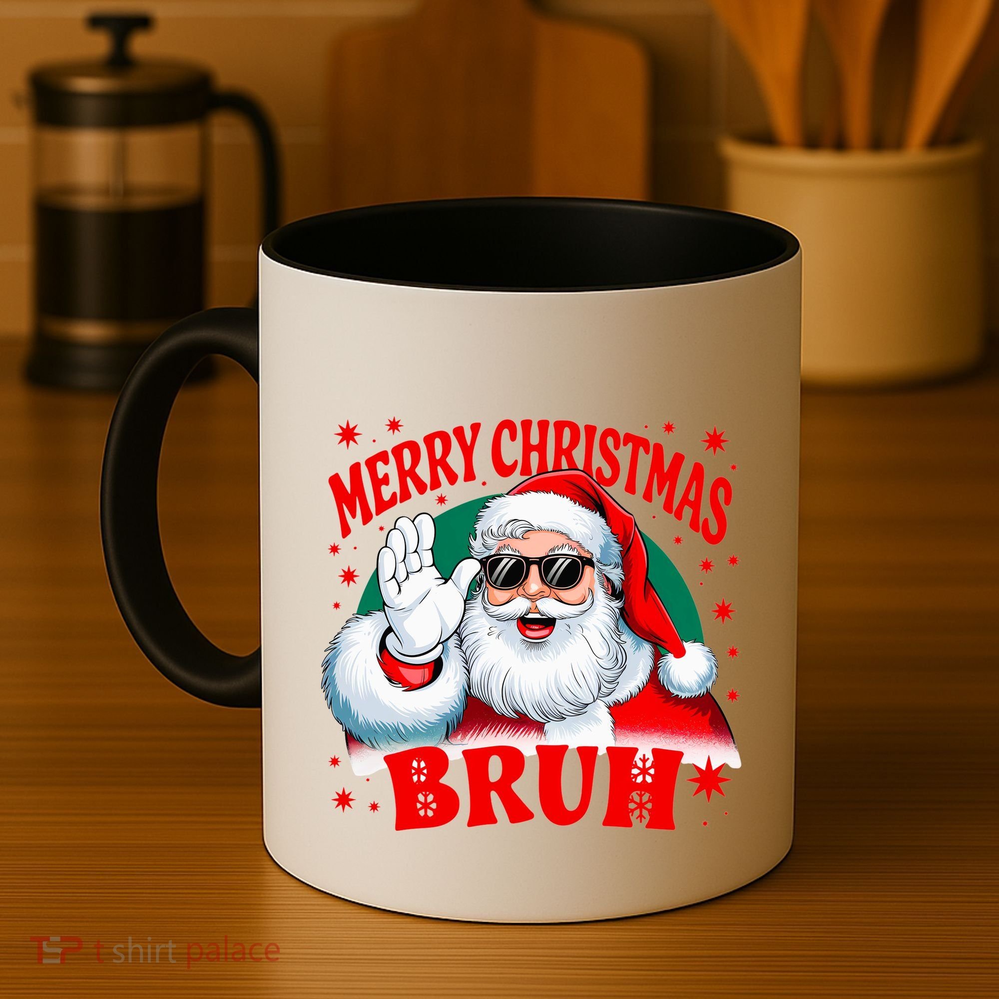 Merry Christmas Bruh Santa Claus Funny Coffee Mug