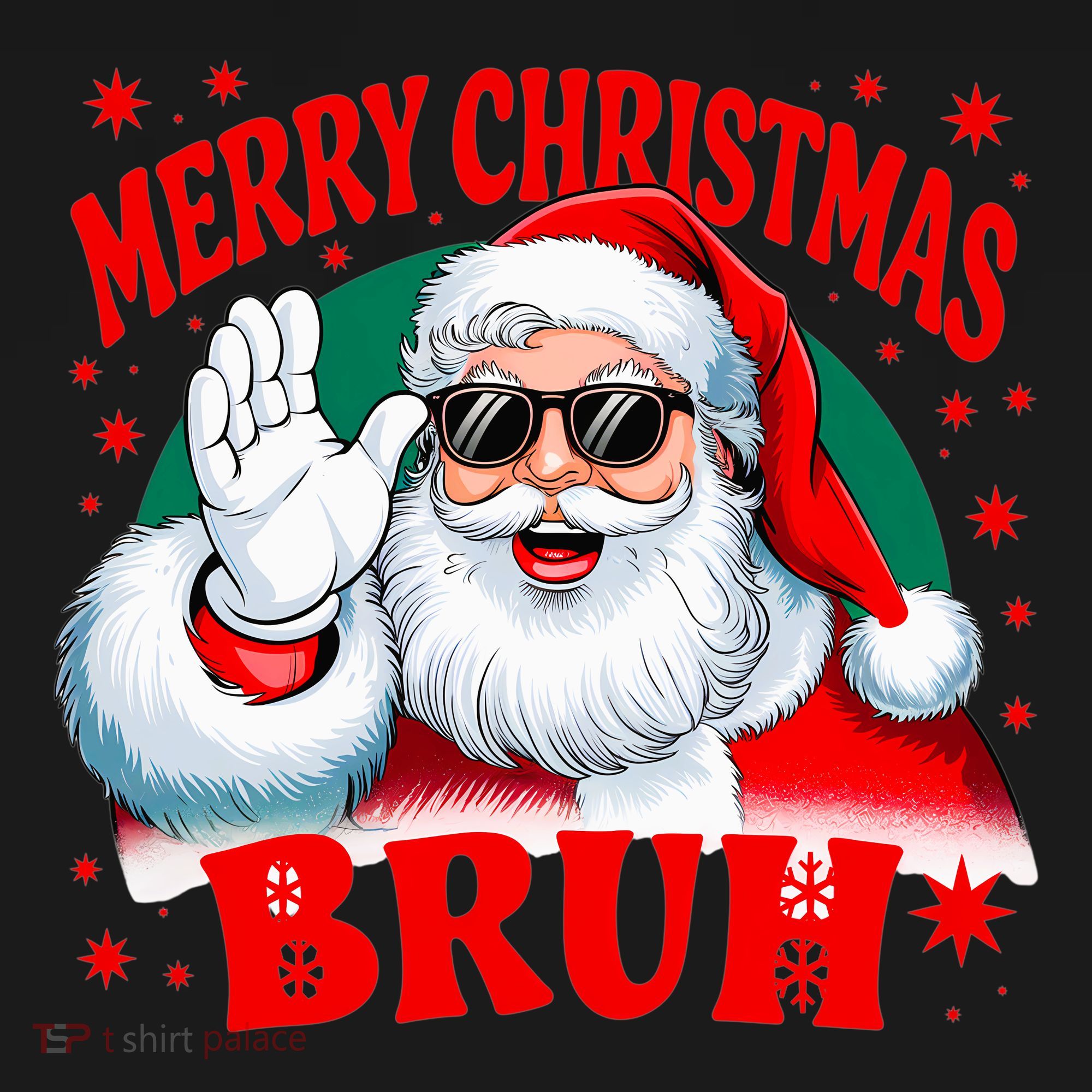 Merry Christmas Bruh Santa Claus Funny Women's Hoodie