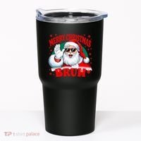 Merry Christmas Bruh Santa Claus Funny Tumbler thumb 0