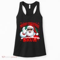 Merry Christmas Bruh Santa Claus Funny Women's Tank Top thumb 0