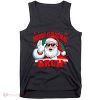 Merry Christmas Bruh Santa Claus Funny Tank Top thumb 0