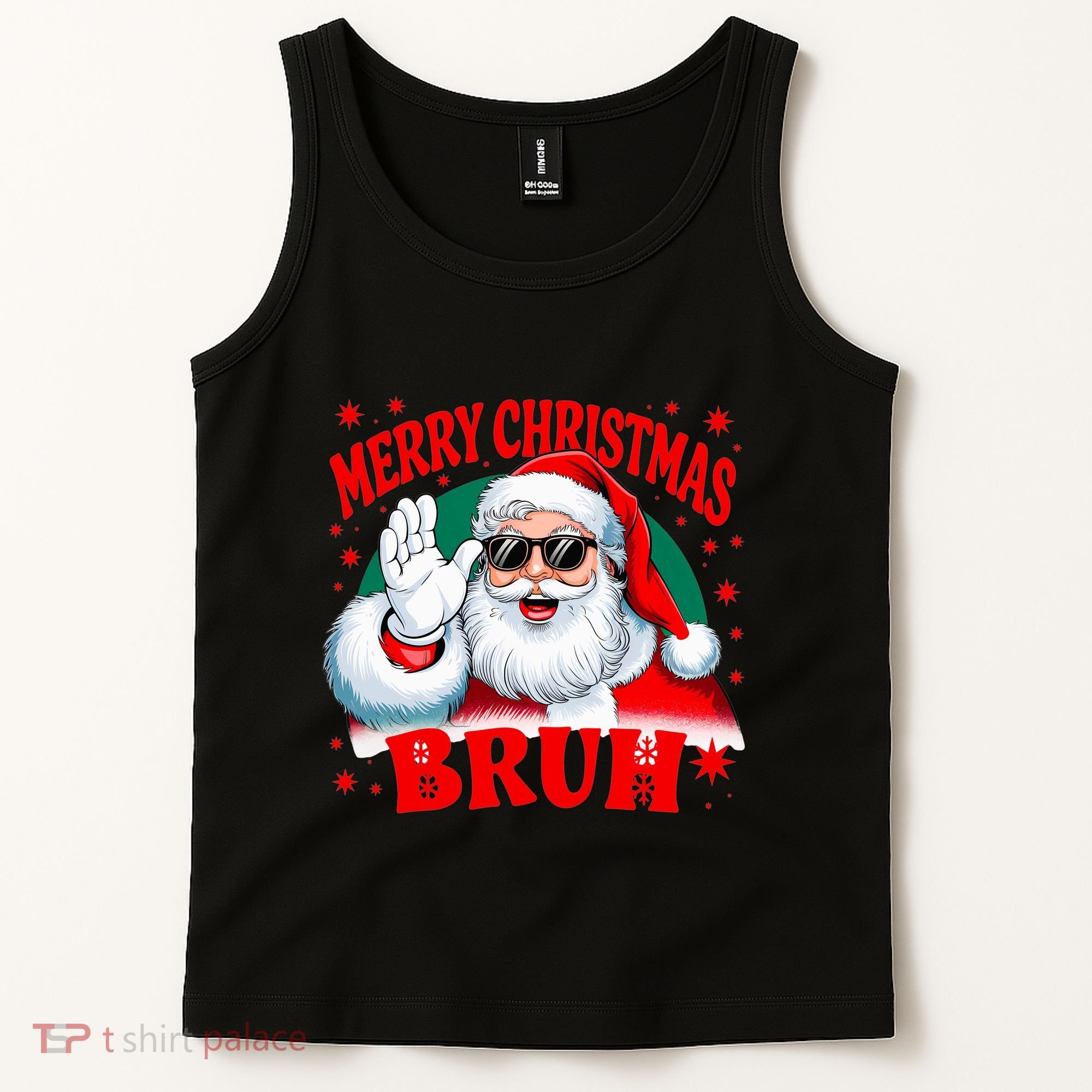 Merry Christmas Bruh Santa Claus Funny Tank Top