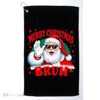 Merry Christmas Bruh Santa Claus Funny Golf Towel thumb 0