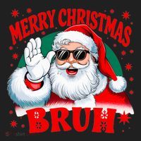 Merry Christmas Bruh Santa Claus Funny Golf Towel thumb 3