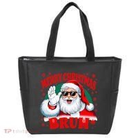 Merry Christmas Bruh Santa Claus Funny Tote Bag thumb 0