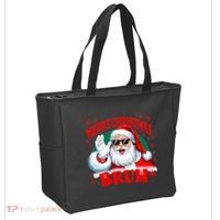 Merry Christmas Bruh Santa Claus Funny Tote Bag thumb 2