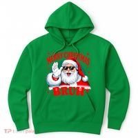 Merry Christmas Bruh Santa Claus Funny Hoodie thumb 0