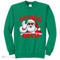 Merry Christmas Bruh Santa Claus Funny Sweatshirt thumb 0