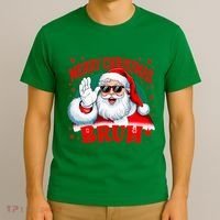 Merry Christmas Bruh Santa Claus Funny T-Shirt thumb 3