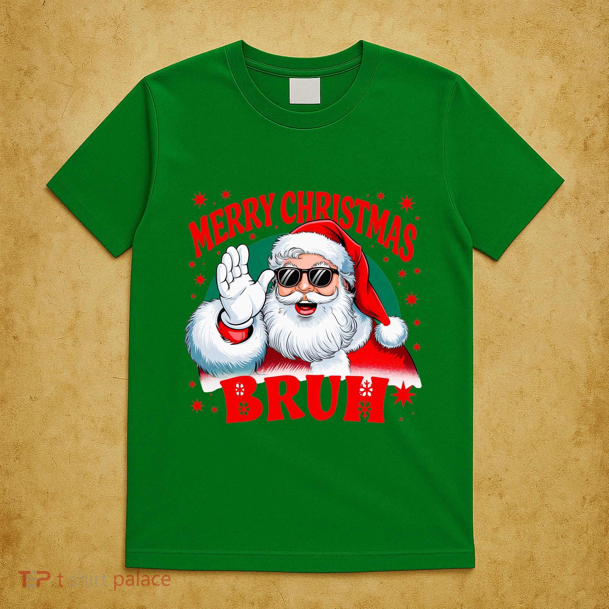 Merry Christmas Bruh Santa Claus Funny T-Shirt