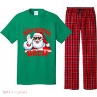 Merry Christmas Bruh Santa Claus Funny Pajama Set thumb 0
