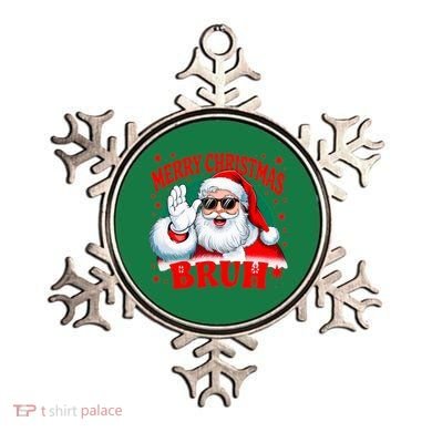 Merry Christmas Bruh Santa Claus Funny Ornament