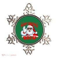 Merry Christmas Bruh Santa Claus Funny Ornament thumb 0
