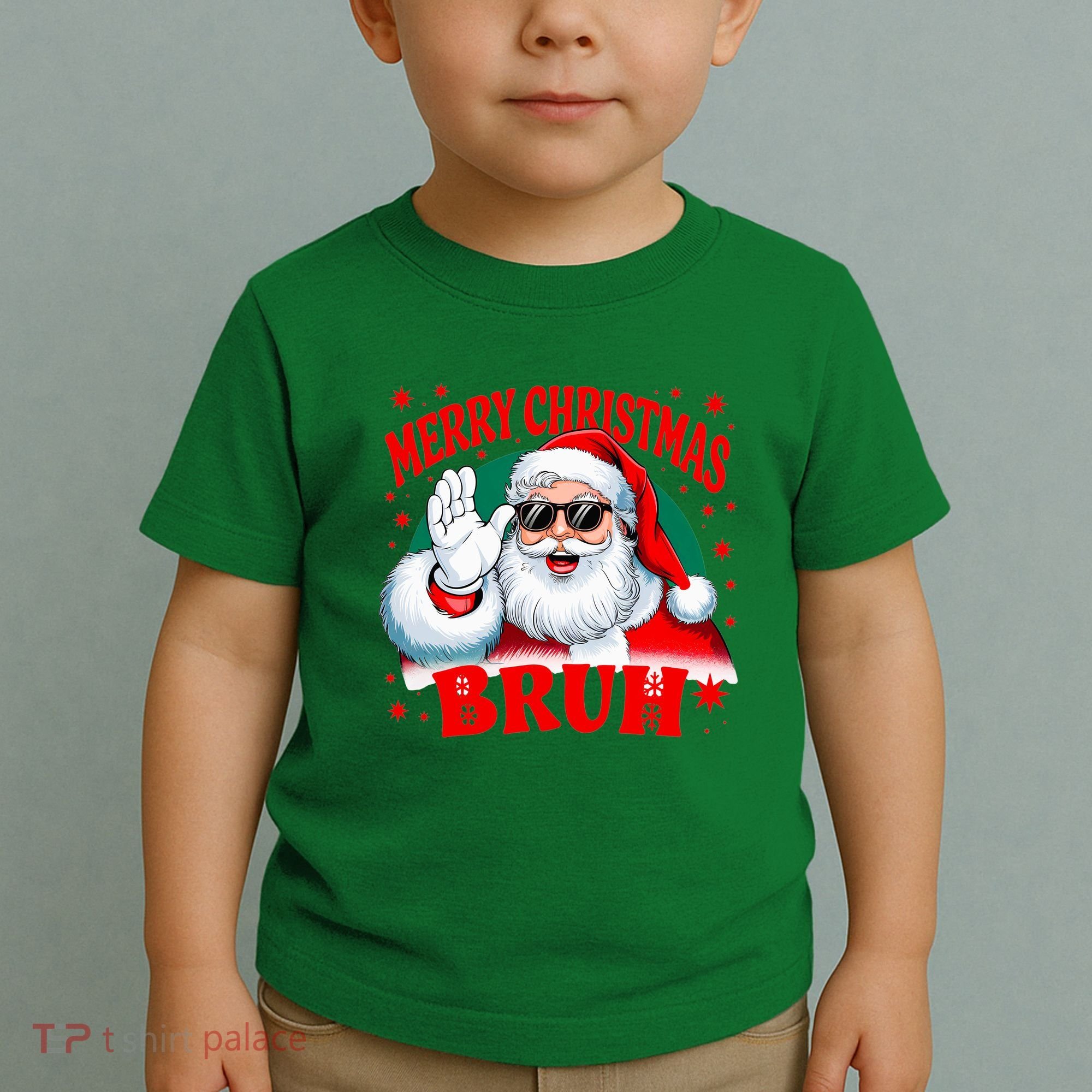 Merry Christmas Bruh Santa Claus Funny Toddler T-Shirt