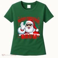 Merry Christmas Bruh Santa Claus Funny Women's T-Shirt thumb 0