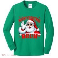 Merry Christmas Bruh Santa Claus Funny Kids Long Sleeve Shirt thumb 0