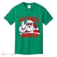Merry Christmas Bruh Santa Claus Funny Kids T-Shirt thumb 0