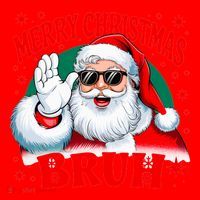 Merry Christmas Bruh Santa Claus Funny Santa Hat thumb 1