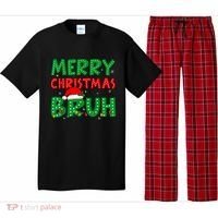 Merry Christmas Bruh Meme Funny Holiday Pajama Set thumb 0