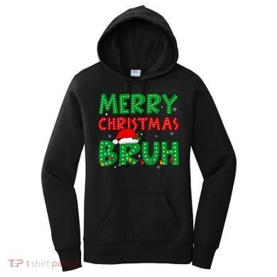 Merry Christmas Bruh Meme Funny Holiday Women's Hoodie