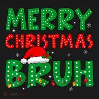 Merry Christmas Bruh Meme Funny Holiday Women's Hoodie thumb 2