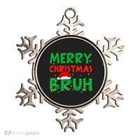 Merry Christmas Bruh Meme Funny Holiday Ornament thumb 0